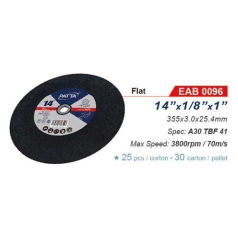 Patta EAB 0096 Flat Cut Off Wheel 14 Patta EAB 0096 Flat Cut Off Wheel 14